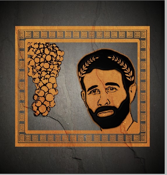 Creation of Fresco of Dionysus: Step 9